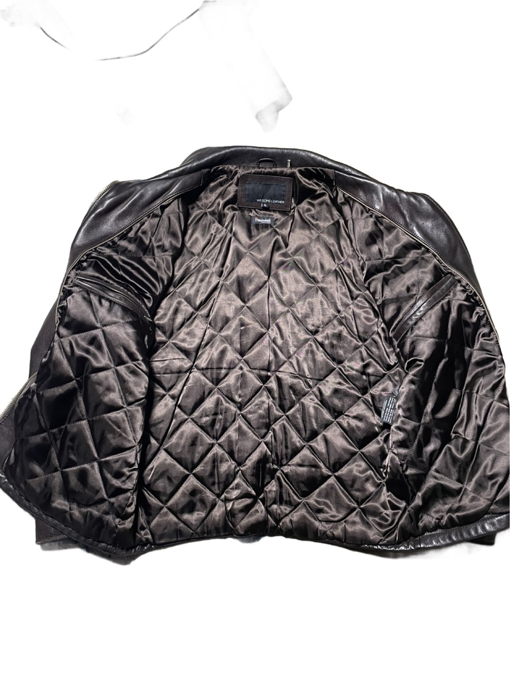 Wilsons Leather Men's Dark Brown Zip Front Jacket -Size XL - Picture 3 of 13